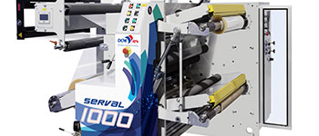 Nouvelle bobineuse découpeuse laize 1000 compacte Serval 1000